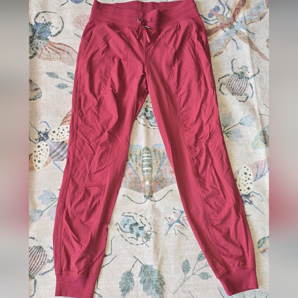 Lululemon Women's Burgundy and Red Joggers-tracksuits